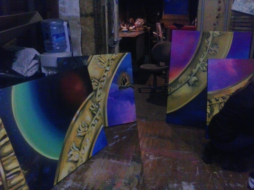 Painting a Shiva.