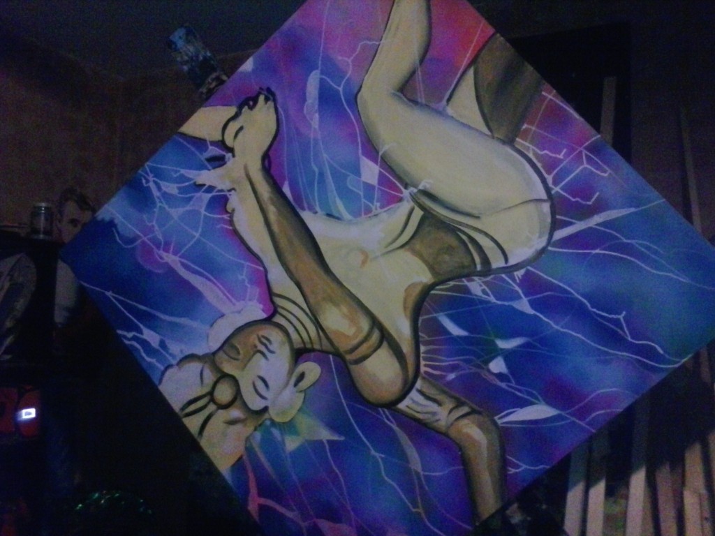 Shiva on the rotating easel.